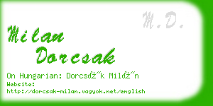 milan dorcsak business card